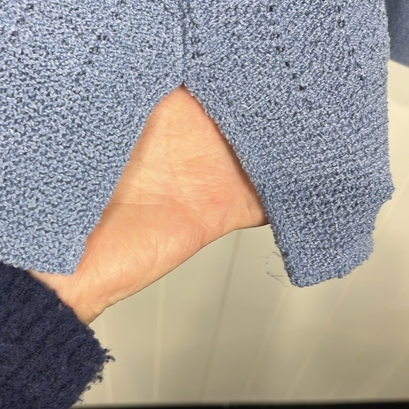 Soft Surroundings Womens Coastal Sweater 2X Blue Pullover Texture Knit Classic - Picture 8 of 13